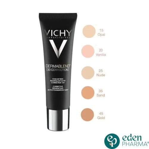 VICHY DERMABLEND 3D FOND DE TEINT PEAUX ACNEIQUES SPF25 30ML N15 OPAL