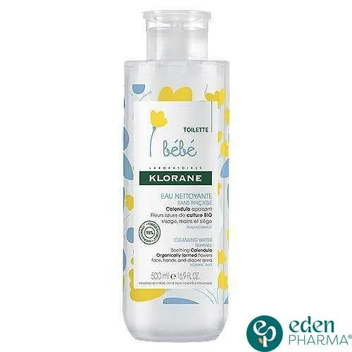 KLORANE BEBE EAU NETTOYANTE SANS RINCAGE 500ML
