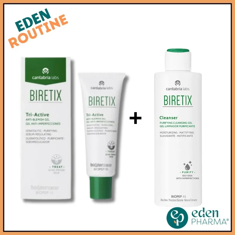 BIRETIX PACK TRIACTIV GEL 50ML + CLEANSER 200ML -30%