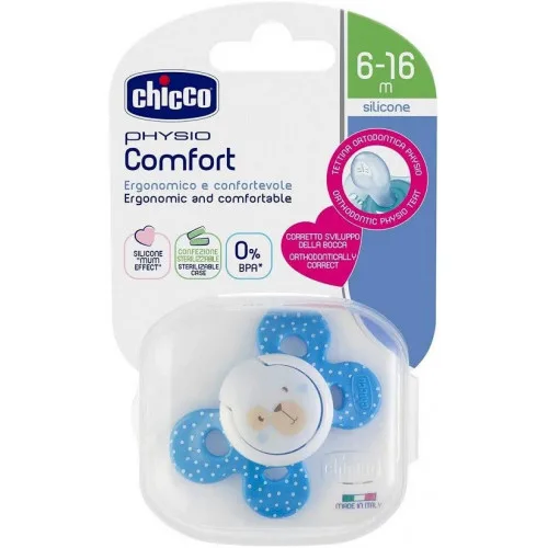 CHICCO SUCETTE PHYSIO COMFORT EN SILICONE 6-18MOIS