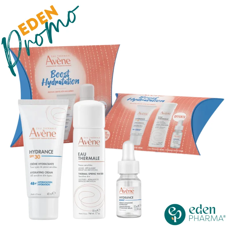 AVENE BOX HYDRANCE SPF30 TOUS TYPES DE PEAU (EAU THERMALE 50ML + SERUM BOOST) OFFERTS