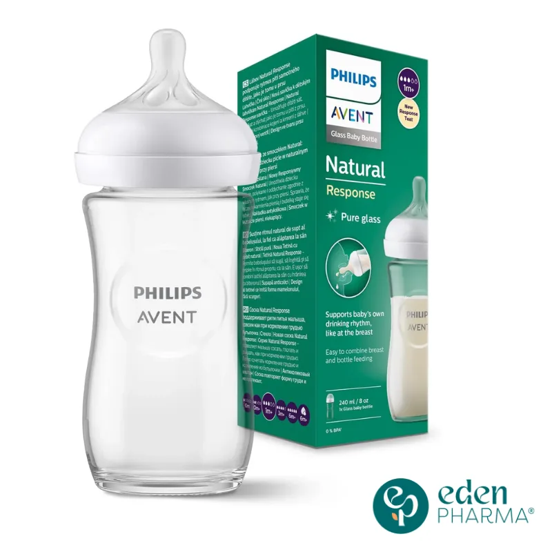 AVENT BIBERON NATURAL RESPONSE EN VERRE 240ML SCY933/01