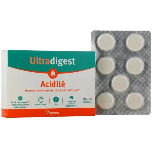 VITAVEA ULTRADIGEST ACIDITÉ PROTÈGE MUQUEUSES CONFORT GASTRIQUE 14 COMPRIMÉS