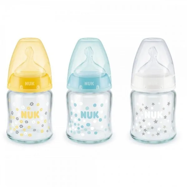 NUK BIBERON EN VERRE LARGE FIRST CHOICE 0-6M 120 ML