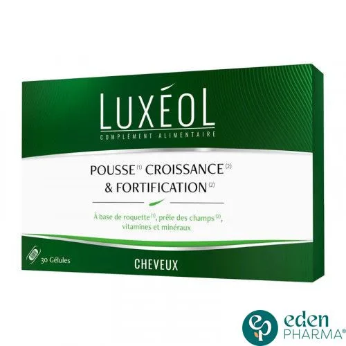LUXEOL COMPLEMENT ALIMENTAIRE POUR CHEVEUX POUSSE CROISSANCE FORTIFICATION 30 GELULES