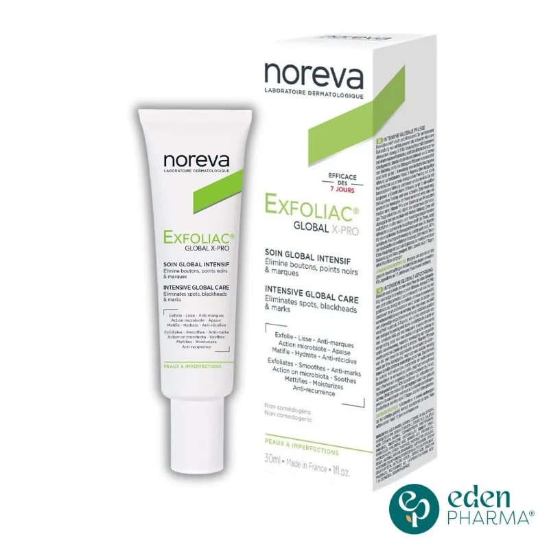 NOREVA EXFOLIAC GLOBAL X-PRO SOIN GLOBAL INTENSIF 30ML