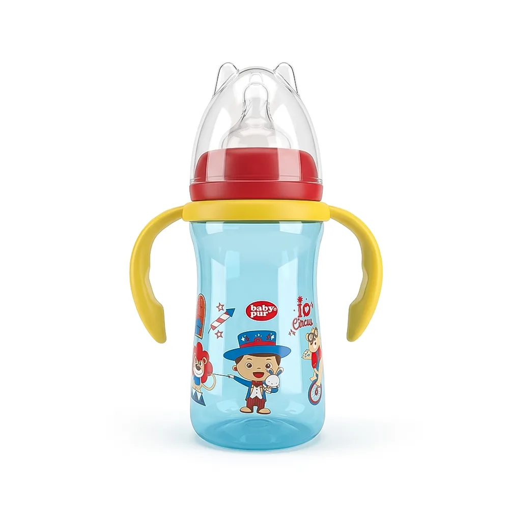 BABY PUR BIBERON EN PLASTIQUE LARGE AVEC ANSE 270ML REF P40362M