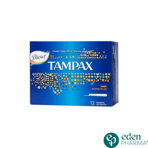 TAMPAX TAMPONS SUPER PLUS 12 PIECES