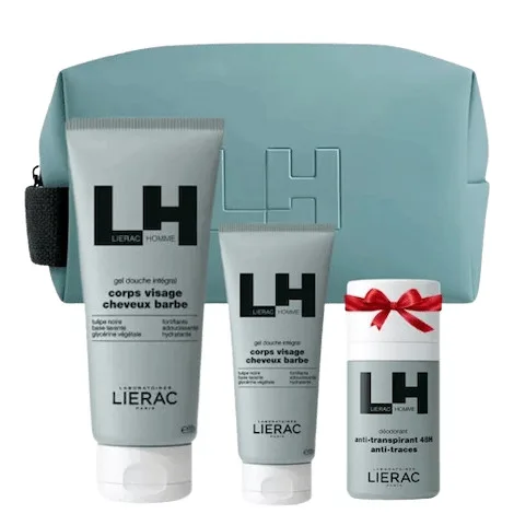 LIERAC HOMME TROUSSE+DEODORANT ANTI TRANSPIRANT 48H 50ML (OFFERT) GRIS