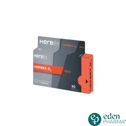 HERBEX VITAMINE D3 1000 UI 30 COMPRIMES