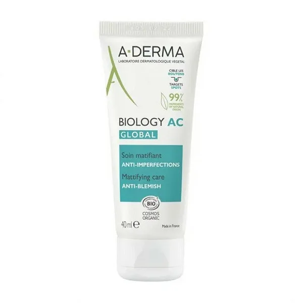A-DERMA BIOLOGY AC GLOBAL SOIN MATIFIANT ANTI IMPERFECTIONS 40ML