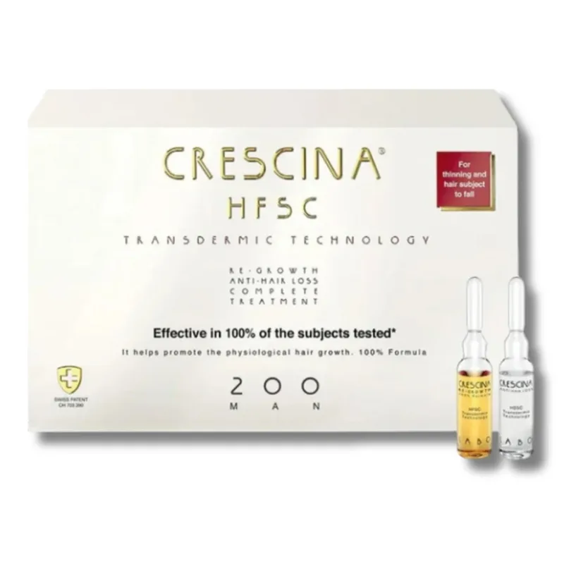 CRESCINA TTT COMPLET ANTI CHUTE+REPOUSSE 200 HOMME 10+10 AMPOULES