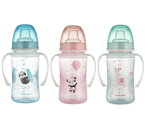 CANPOL BABIES TASSE D'APPRENTISSAGE BEC EN SILICONE 240 ML EXOTIC ANIMALS 35/208 