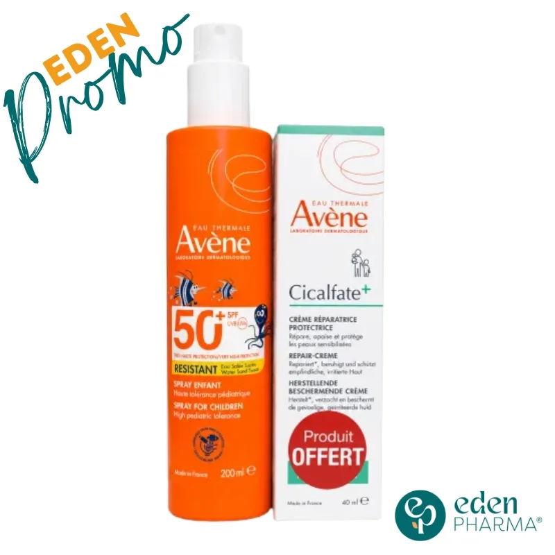 AVENE DUO SPRAY SPF50+ ENFANT + CICALFATE CREME 40ML GRATUIT