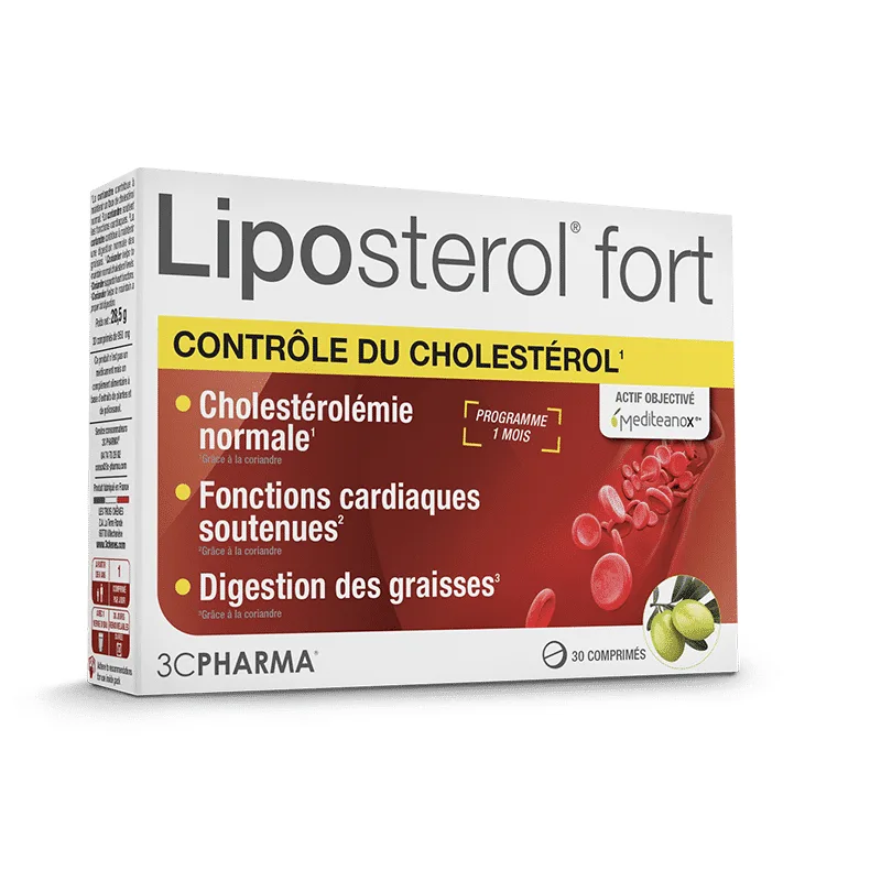 3 CHENES LIPOSTEROL FORT 30 COMPRIMES