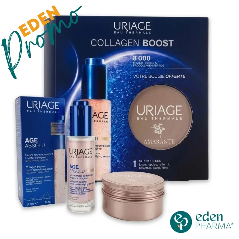 URIAGE COFFRET AGE ABSOLU SERUM BOOSTER COLLAGENE 30ML + BOUGIE OFFERTE