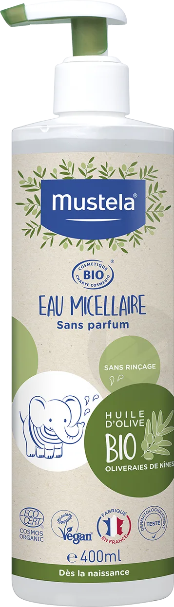 MUSTELA BIO EAU MICELLAIRE SANS RINÇAGE 400ML