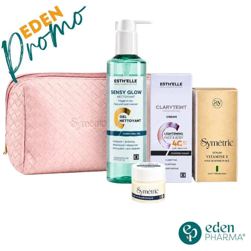 ESTHELLE TROUSSE CREME SOLAIRE ANTI TACHES INVISIBLE SPF40+ SERUM VITAMINE E, GEL NETTOYANT MINIATURE CREME ET TROUSSE OFFERTS
