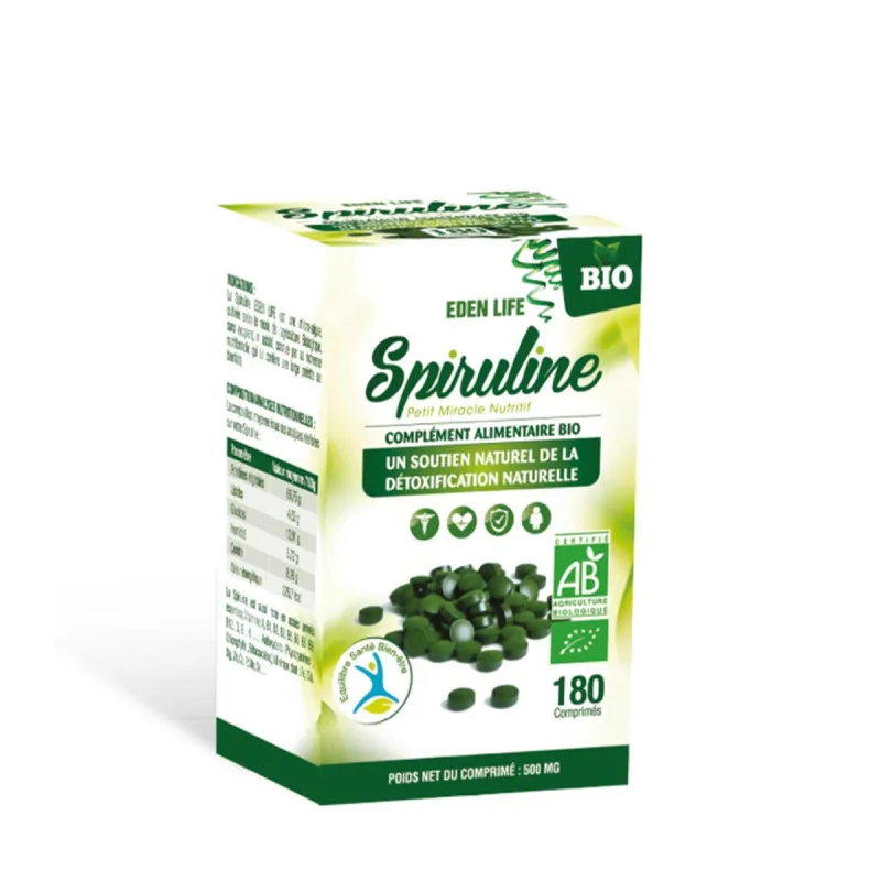 EDEN LIFE SPIRULINE 180 COMPRIME