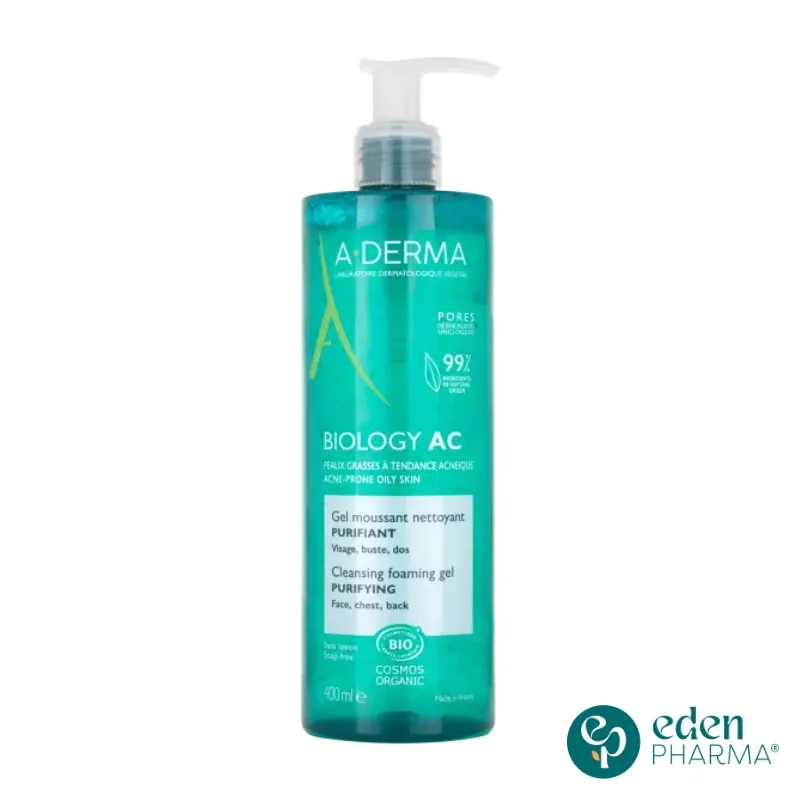 A-DERMA BIOLOGY AC GEL MOUSSANT 400ML