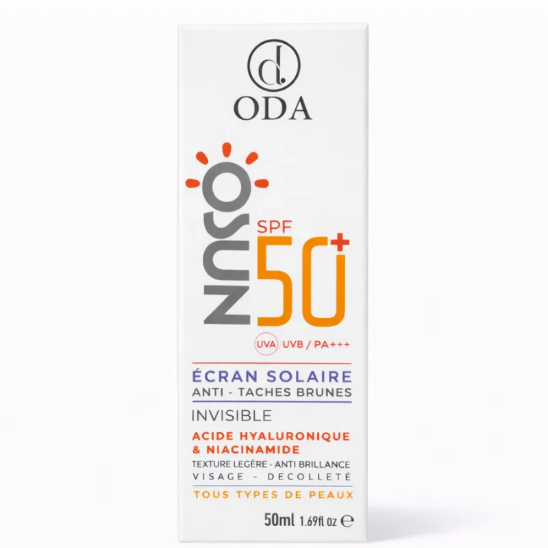 ODA OSUN ECRAN SOLAIRE INVISIBLE ANTI TACHES SPF50+ 50ML