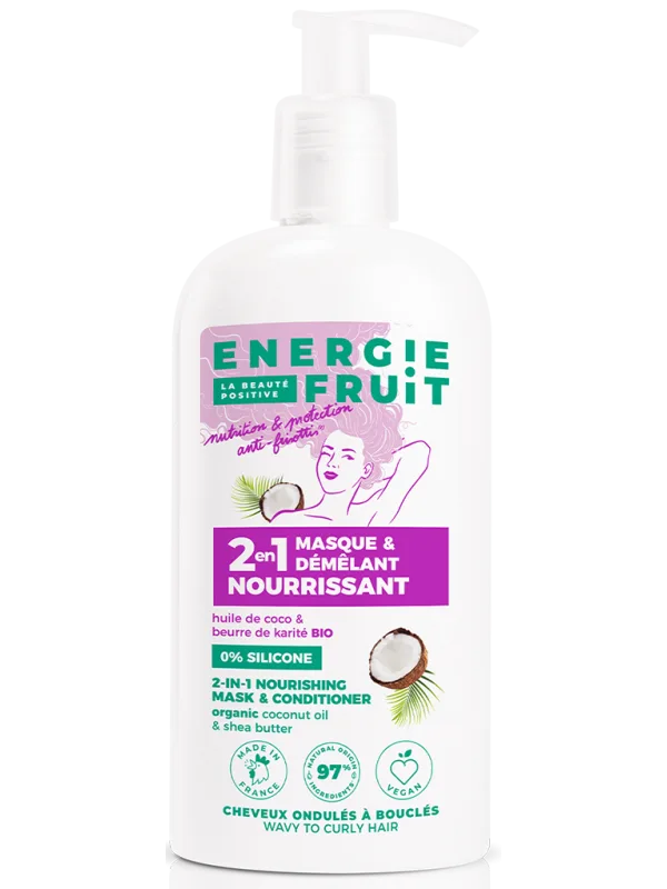 ENERGIE FRUIT MASQUE 2en1 CHEVEUX BOUCLES COCO KARITE BIO 300ML