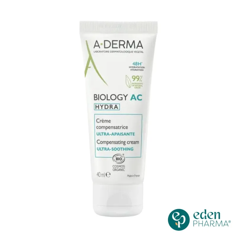 A-DERMA BIOLOGY AC HYDRA CRÈME COMPENSATRICE ULTRA-APAISANTE 40ML