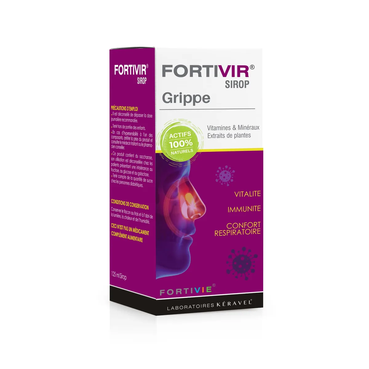 KERAVEL FORTIVIR SIROP GRIPPE 125ML