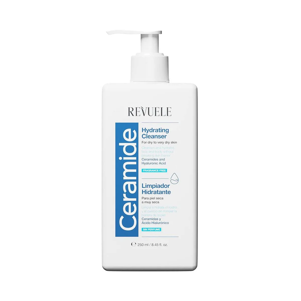 REVUELE CÉRAMIDE NETTOYANT HYDRATANT POUR PEAUX SÈCHES 250ML