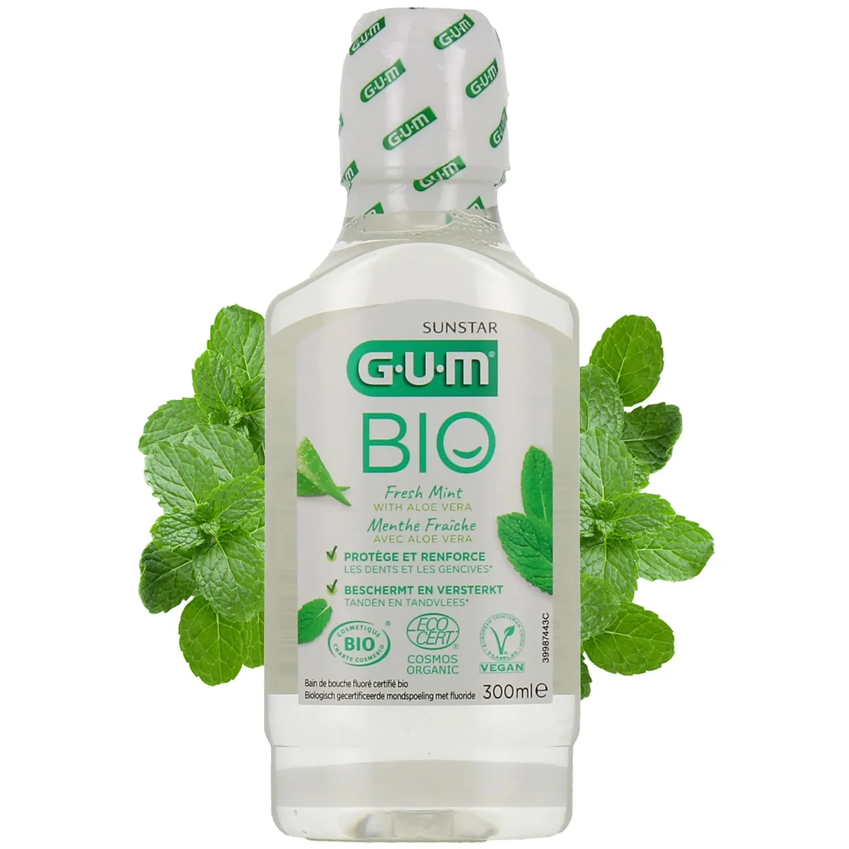 GUM BAIN DE BOUCHE BIO MENTHE FRAICHE AVEC ALOE VERA 300ML