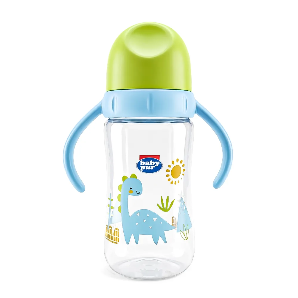 BABY PUR BIBERON PASTEL EN PLASTIQUE AVEC ANSE LARGE 250ML REF 72040