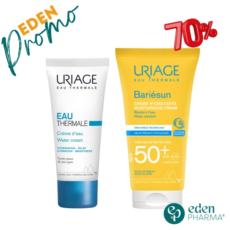 URIAGE CREME D'EAU + BARIESUN SPF50+ CREME HYDRATANTE -70%