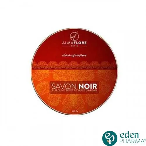 ALMAFLORE SAVON NOIR A L HUILE D ARGAN 150 GR