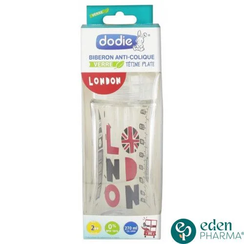 DODIE BIBERON VERRE SENSATION+ 270 ML - MODELE LONDON