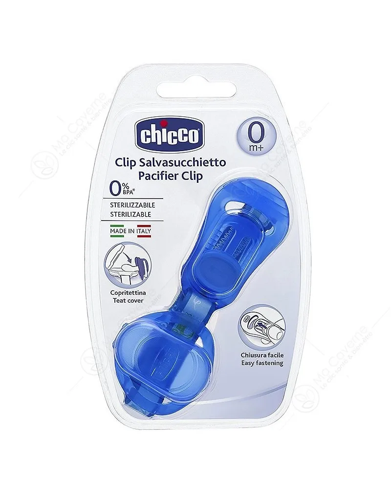 CHICCO ATTACHE SUCET+COUVERC BLEU 72631
