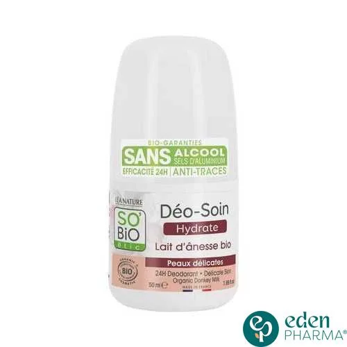SO BIO DEODORANT LAIT D'ANESSE PEAUX DELICATES 50ML