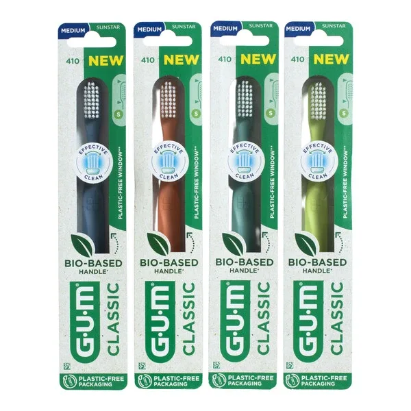 GUM CLASSIC BROSSE A DENT BIO MEDIUM 410