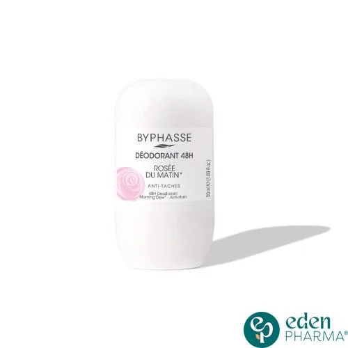 BYPHASSE DEODORANT ROLL ON ANTI TACHES ROSEE DE MATIN 50ML