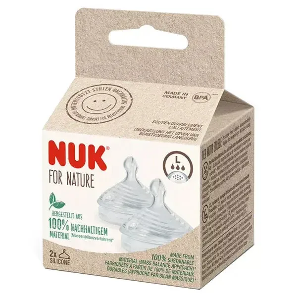 NUK 2 TETINES NATURE SENS TAILLE L