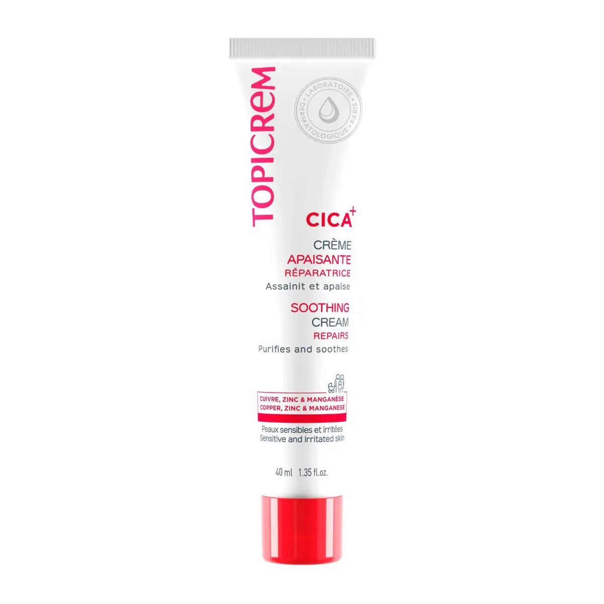 TOPICREM CICA+ CREME APAISANTE AIDE À LA RÉPARATION DES PEAUX 40ML