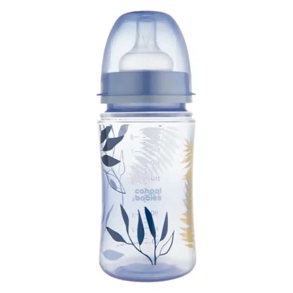 CANPOL BABIES BIBERON ANTICOLIQUE COL LARGE BLEU GOLD 240ML
