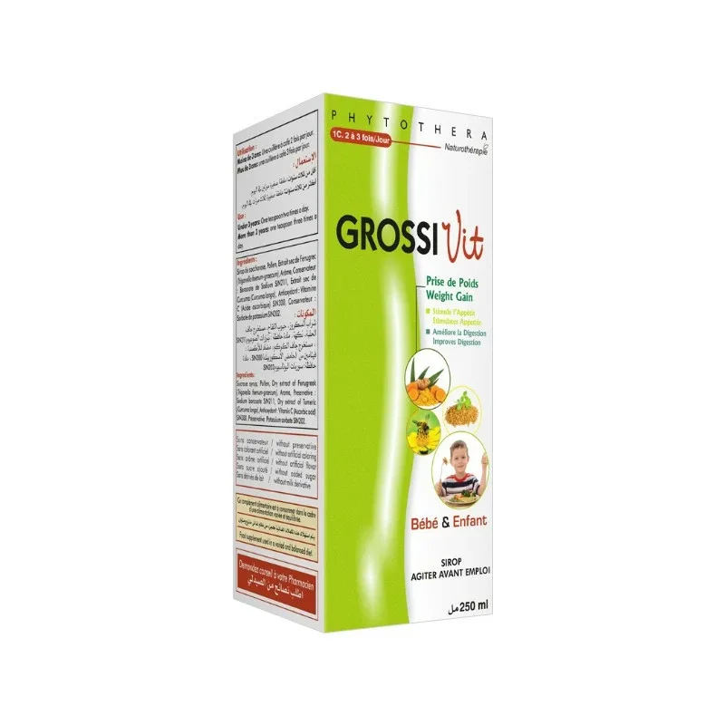 VITAL PHYTOTHERA GROSSIVIT SIROP BÉBÉ ET ENFANT 250ML