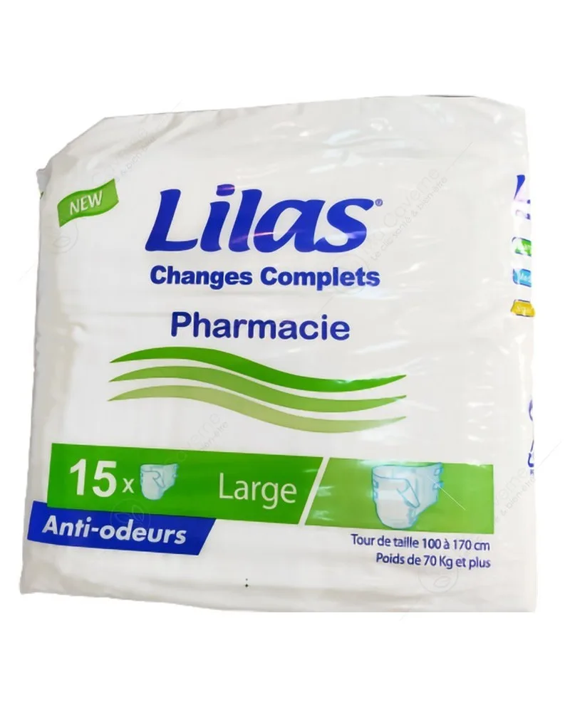 LILAS COUCHES ADULTES CONFORT PROTECT LARGE 15 PIECES