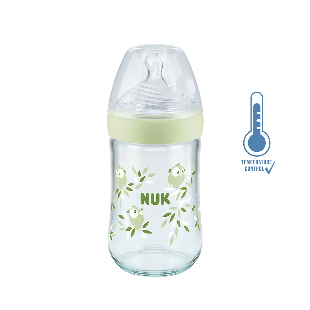 NUK BIBERON NATURE SENS EN VERRE 240ML BLEU
