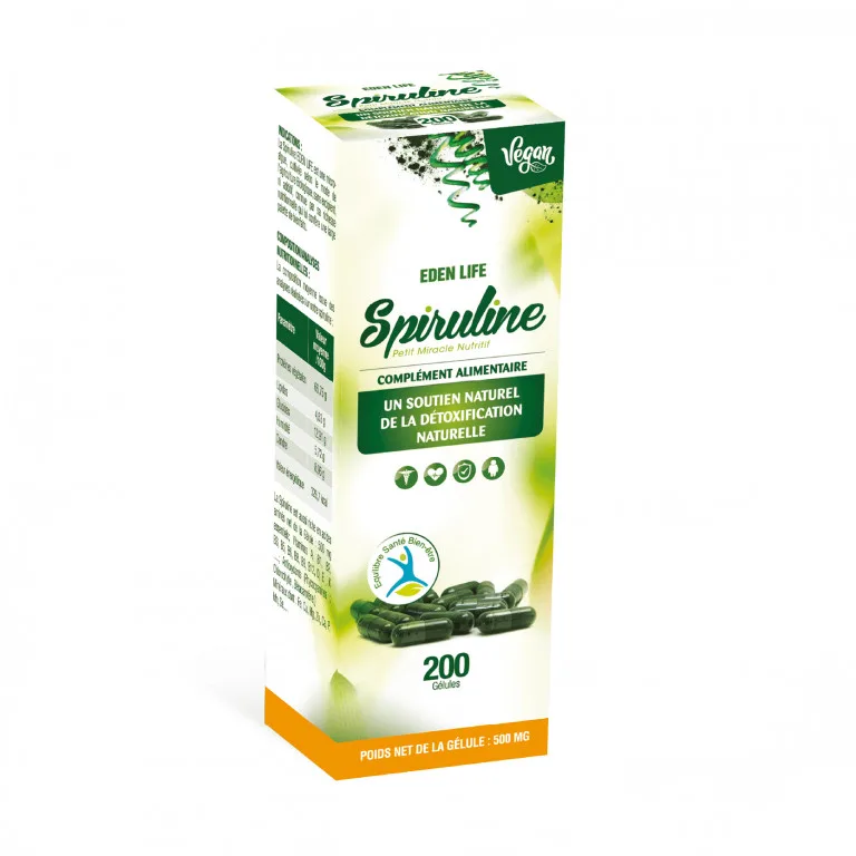 EDEN LIFE SPIRULINE 200 GELULES