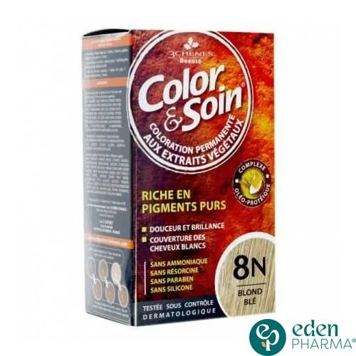 3 CHENES COLOR SOIN COLORATION BLOND BLÉ 8N