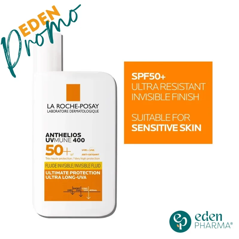 LA ROCHE-POSAY ANTHELIOS UVMUNE 400 FLUID INVISIBLE SPF50 50ML