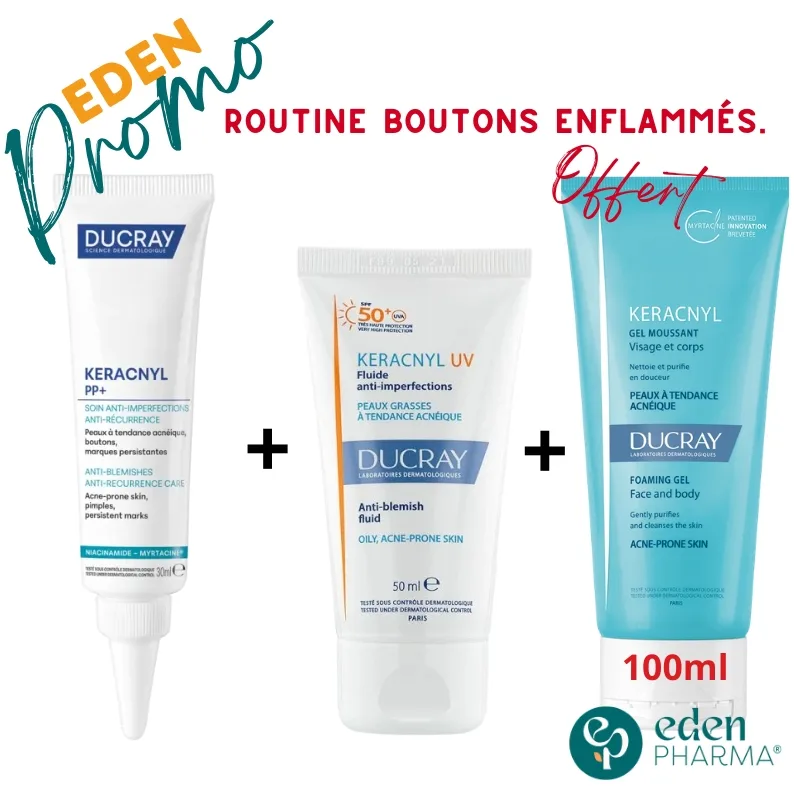 DUCRAY ROUTINE KERACNYL BOUTONS ENFLAMMÉS 