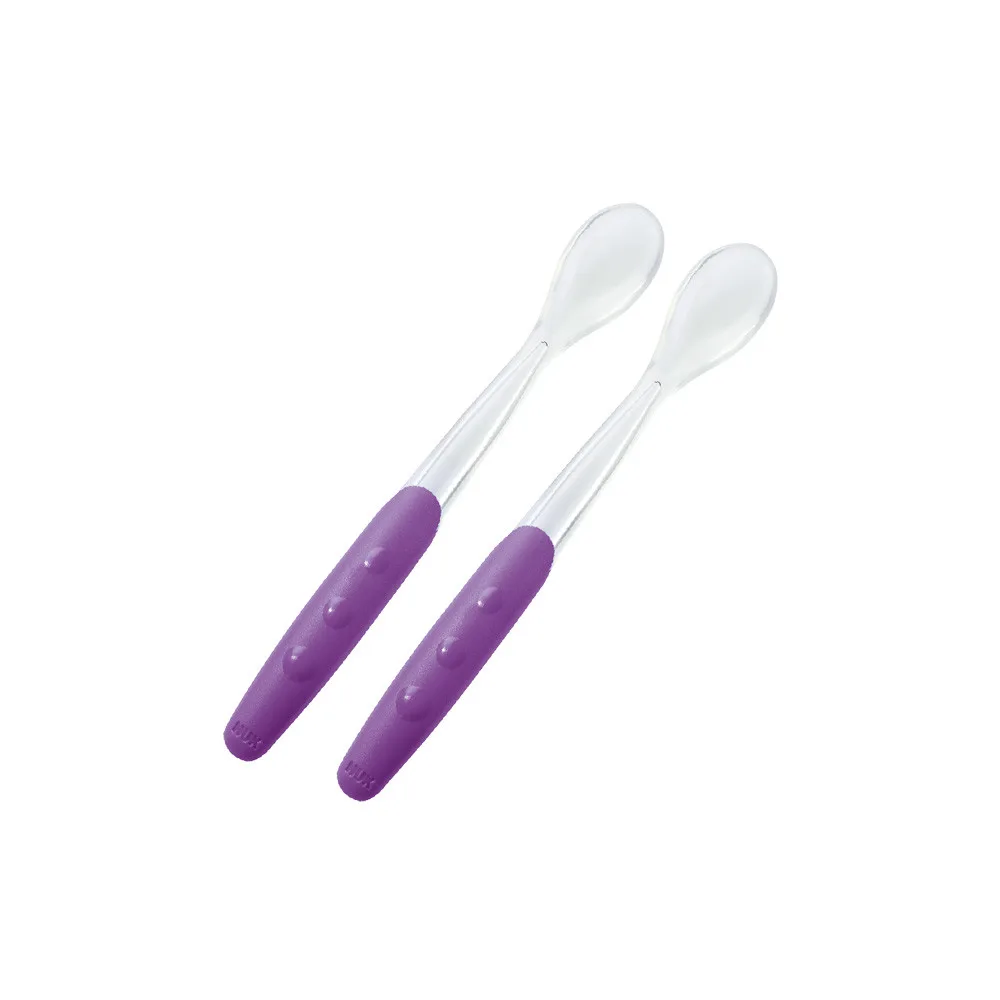 NUK 2 CUILLERES EN SILICONE 4M+