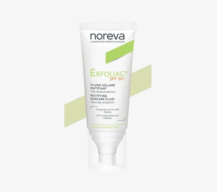 NOREVA EXFOLIAC FLUIDE SOLAIRE SPF 50+ 40ML